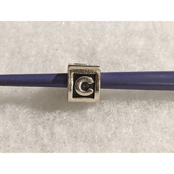 Authentic PANDORA Sterling Silver Charm ALPHABET LETTER "C" #790323C - Picture 2 of 5